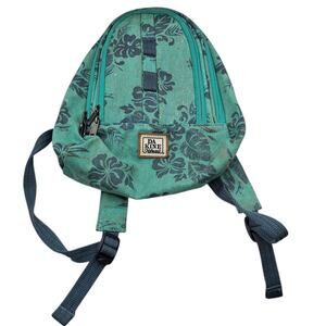 Dakine Backpack Women Blue Green Flower Bag Retro Hawaii Performance Travel Pack